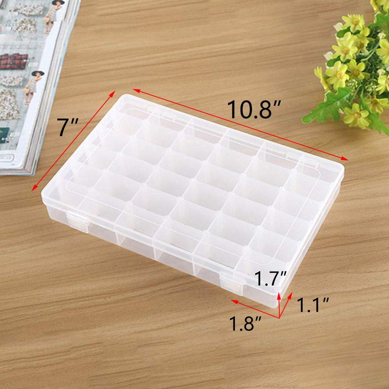 Sivya 36 Grid Plastic Organizer Container Box with Adjustable dividers,Great for Your Letter Board with Stickers - Image 4